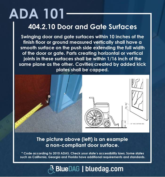 ADA 101 404.2.10 Door And Gate Surfaces V1