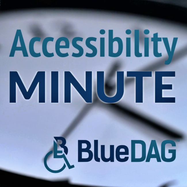 Accessibility Minute resources